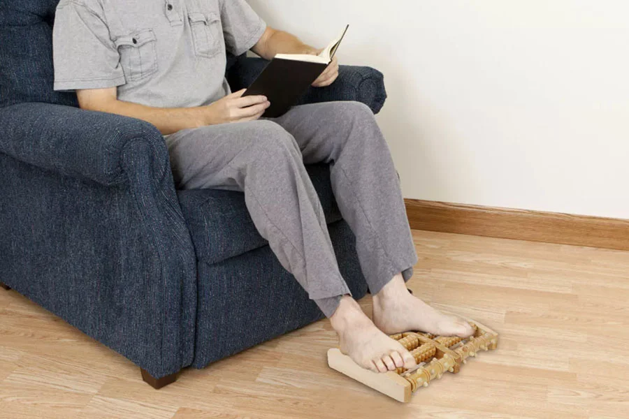 Wooden foot massager